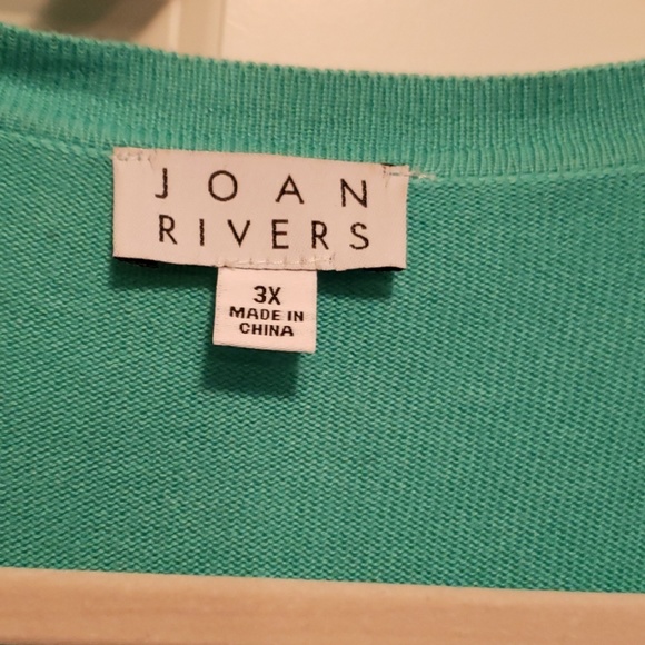 Aqua blue short sleeved cardigan sweater - Picture 2 of 3